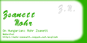 zsanett mohr business card